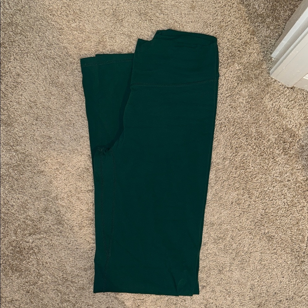 Women's Dark Green Flare Leggings